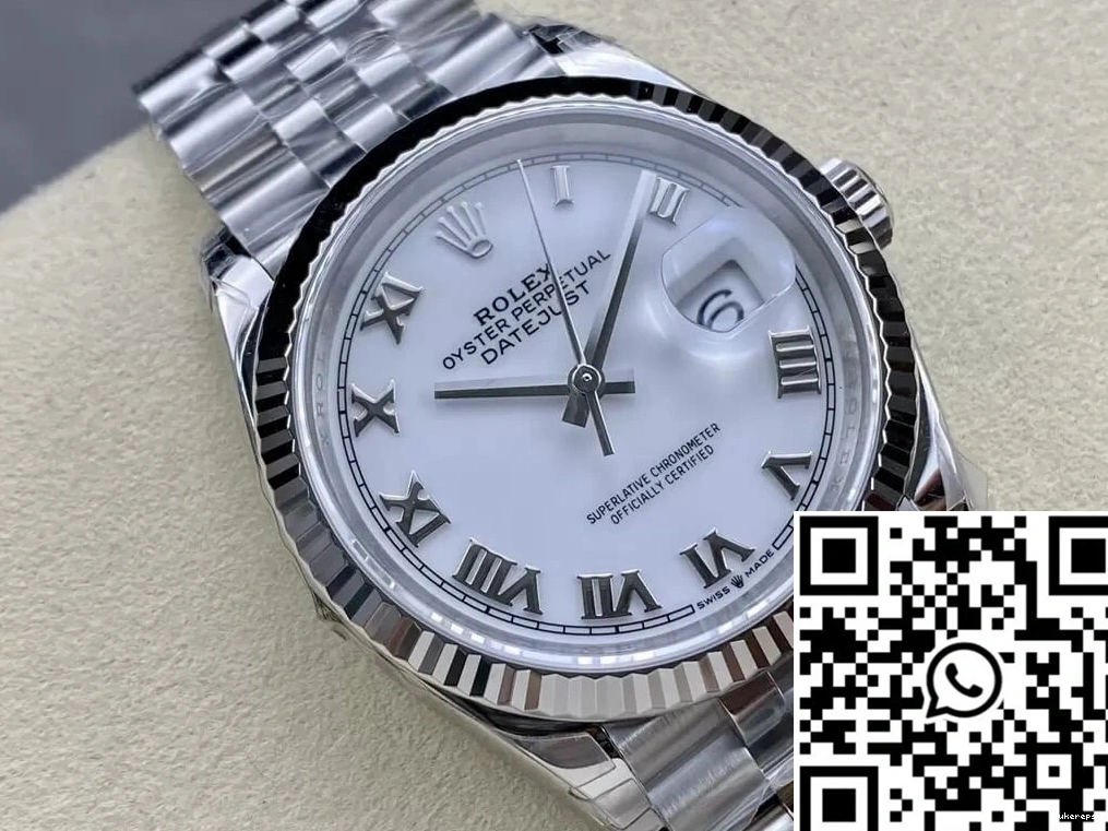 Dial VS M126234-0025 Rolex White 36MM Datejust Factory 0127